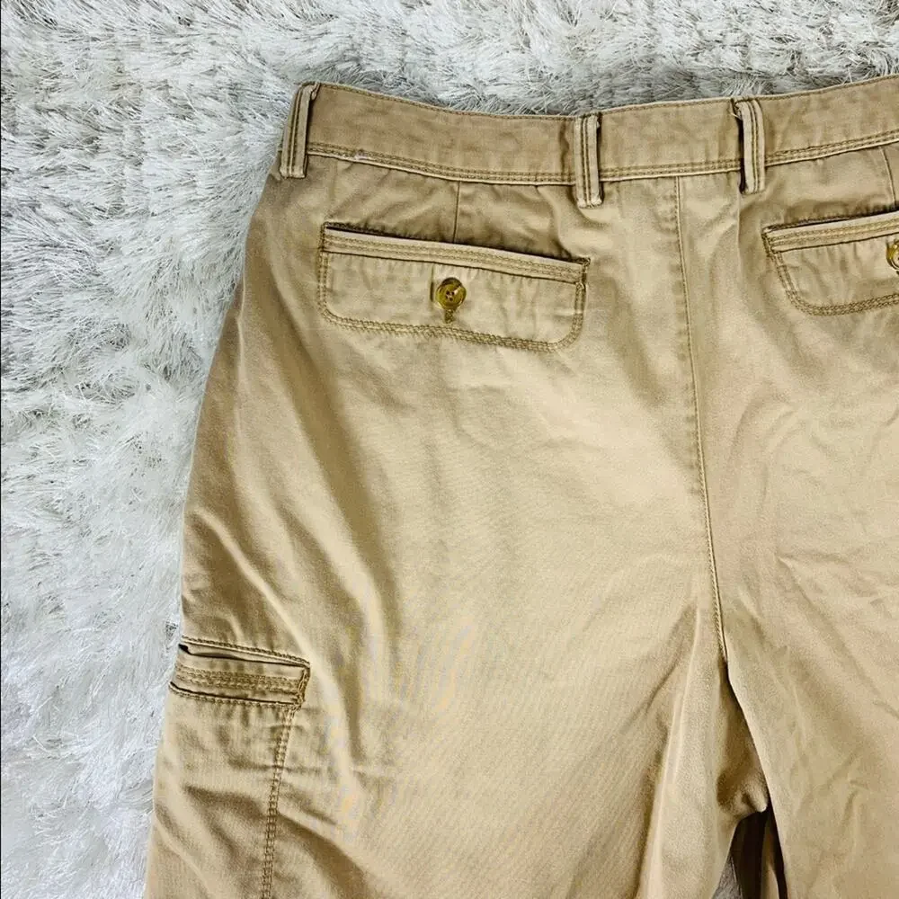 Tasso Elba Khaki Cargo Shorts Sz 34